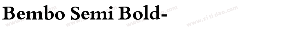 Bembo Semi Bold字体转换